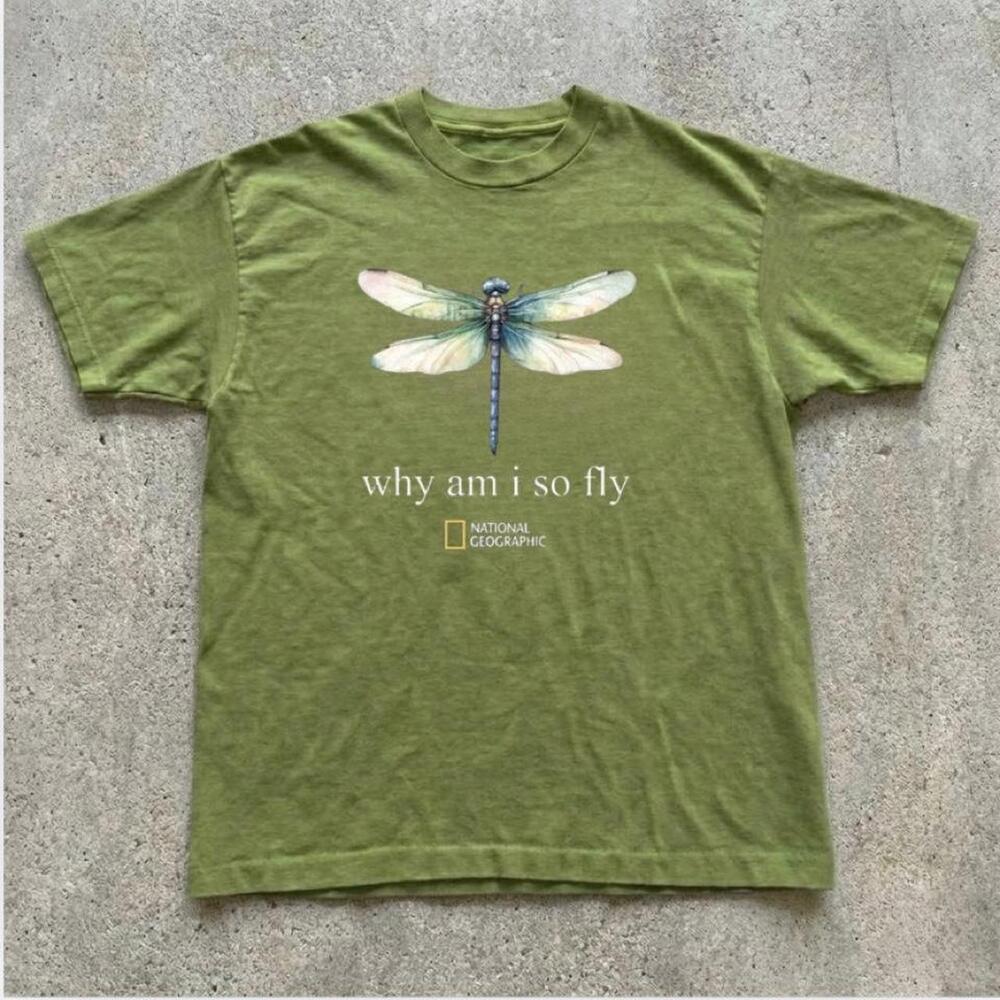 National Geographic Green Dragonfly T Shirt